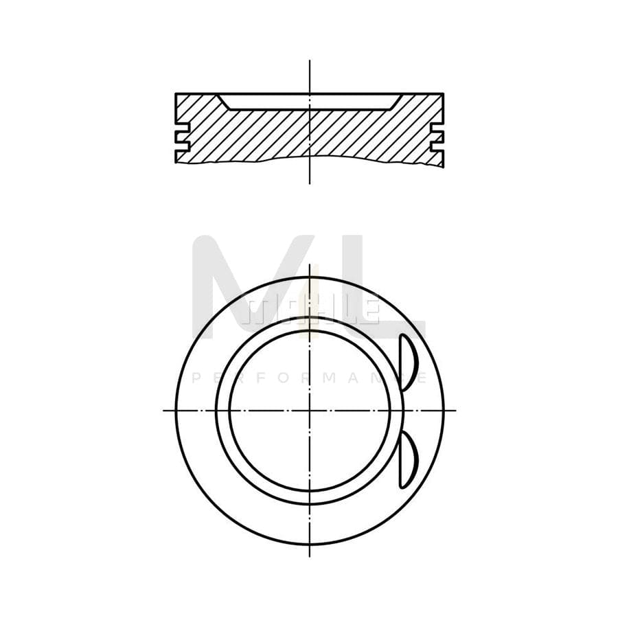 MAHLE ORIGINAL 011 73 00 Piston 86,0 mm, without cooling duct | ML Performance Car Parts