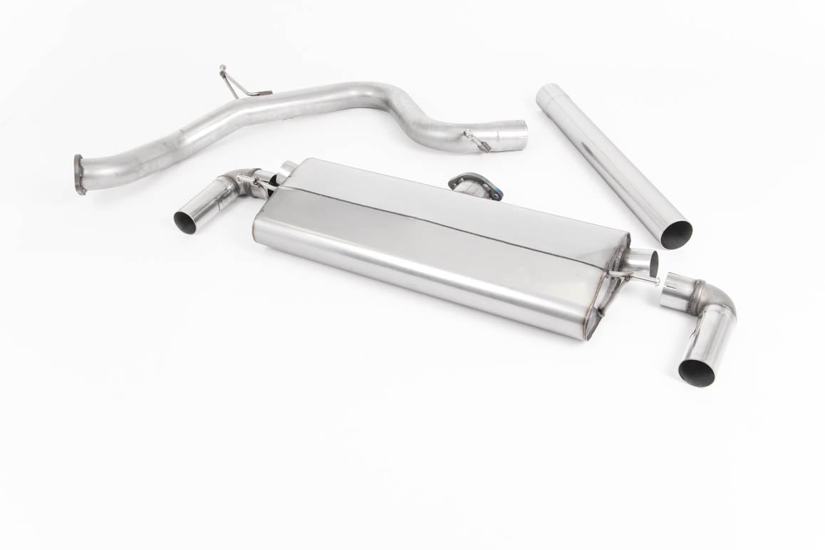 MillTek SSXSE210 Seat Leon Non-Resonated Cat-Back Exhaust Cerakote Black Ovals