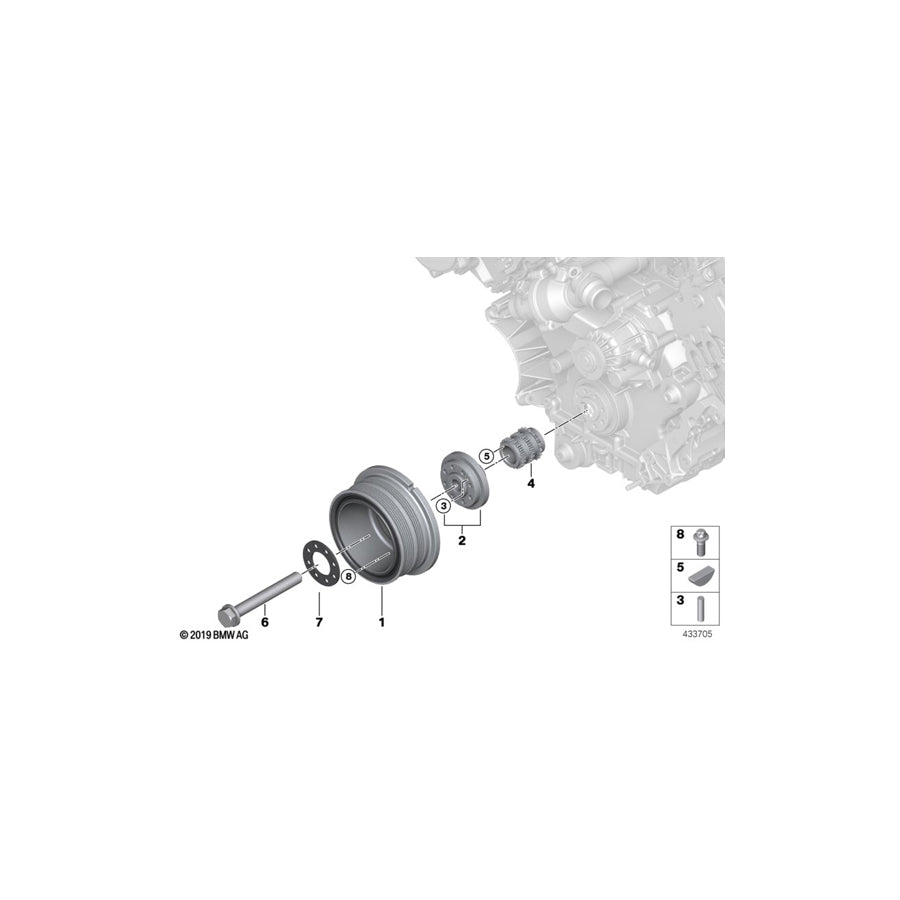 Genuine BMW 11237567055 E70 Vibration Damper (Inc. X5 4.8i) | ML Performance US Car Parts