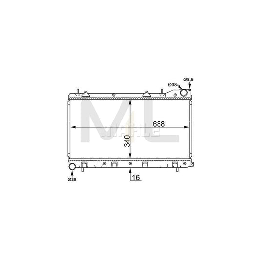 MAHLE ORIGINAL CR 1561 000S Engine radiator for SUBARU Forester I (SF) Brazed cooling fins, Automatic Transmission | ML Performance Car Parts