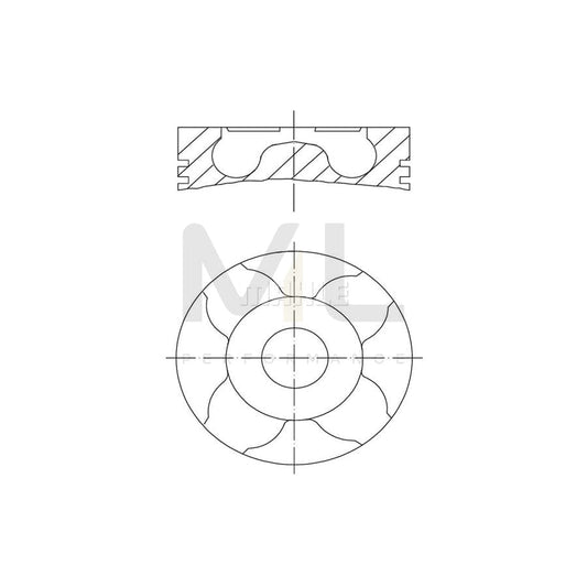 MAHLE ORIGINAL 010 04 01 Piston 70,2 mm, with piston ring carrier, without cooling duct | ML Performance Car Parts