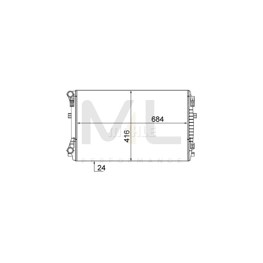 MAHLE ORIGINAL CR 2054 001S Engine radiator Mechanically jointed cooling fins | ML Performance Car Parts