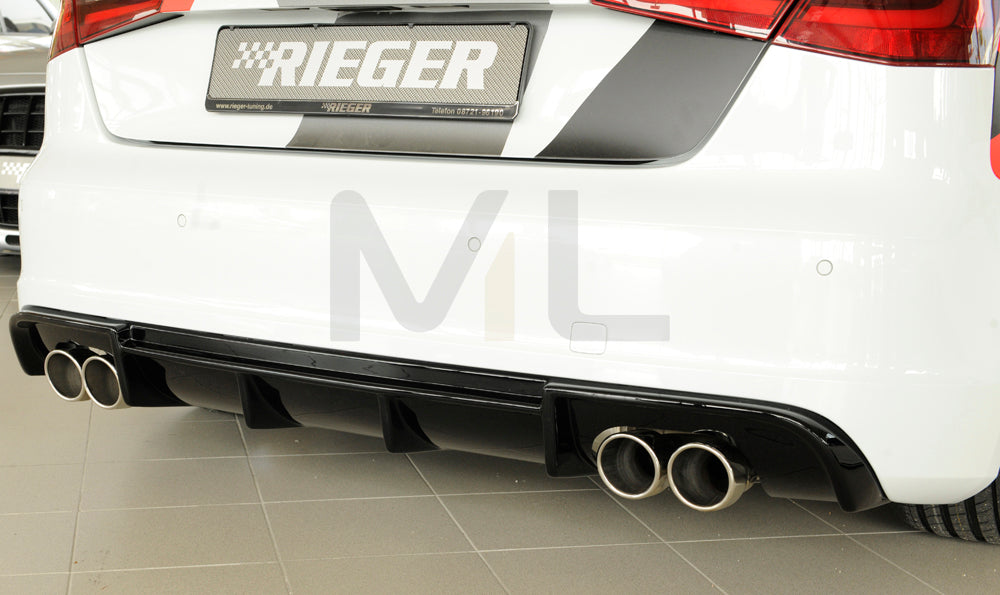 Rieger 00088142 Audi 8V A3 Rear Diffuser 2 | ML Performance UK Car Parts