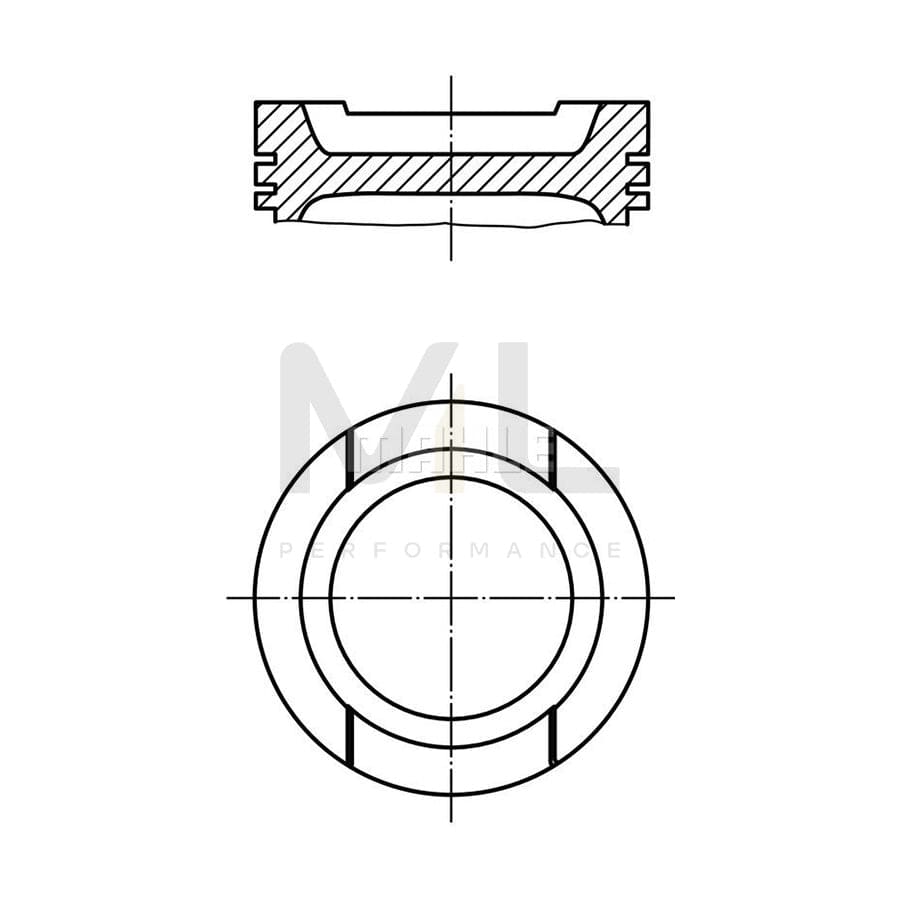 MAHLE ORIGINAL 033 01 01 Piston 81,26 mm, without cooling duct | ML Performance Car Parts