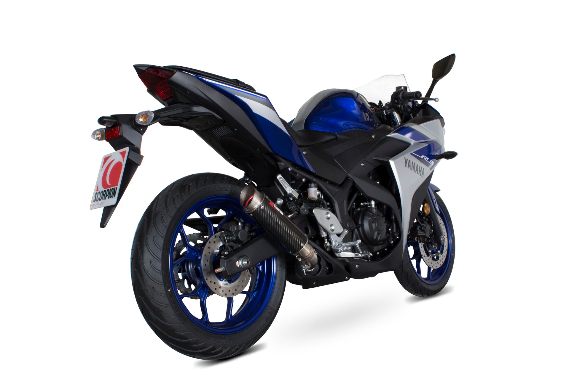 Scorpion YA1001CEM Yamaha YZF-R3 Rp1-Gp Slip-On - Carbon Fibre Sleeve | ML Performance US US