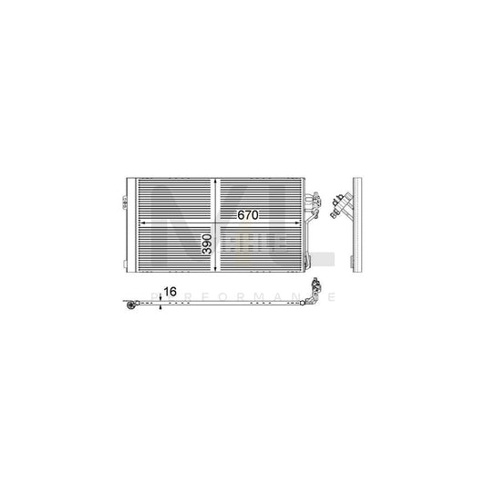 MAHLE ORIGINAL AC 762 000P Air conditioning condenser with dryer, with pressure switch | ML Performance Car Parts