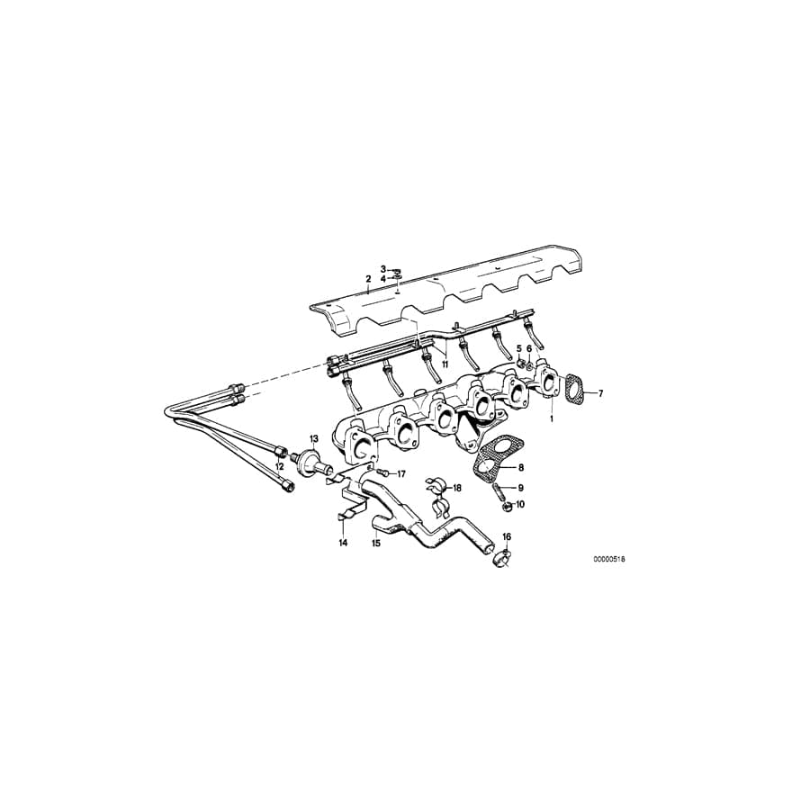 Genuine BMW 11721285185 E28 R50 Bracket, Hose Line (Inc. 520i, One 1.4i & Cooper S) | ML Performance UK Car Parts