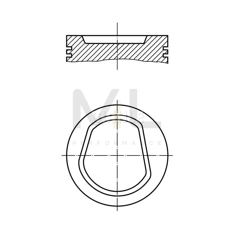 MAHLE ORIGINAL 030 42 02 Piston 77,01 mm, without cooling duct | ML Performance Car Parts