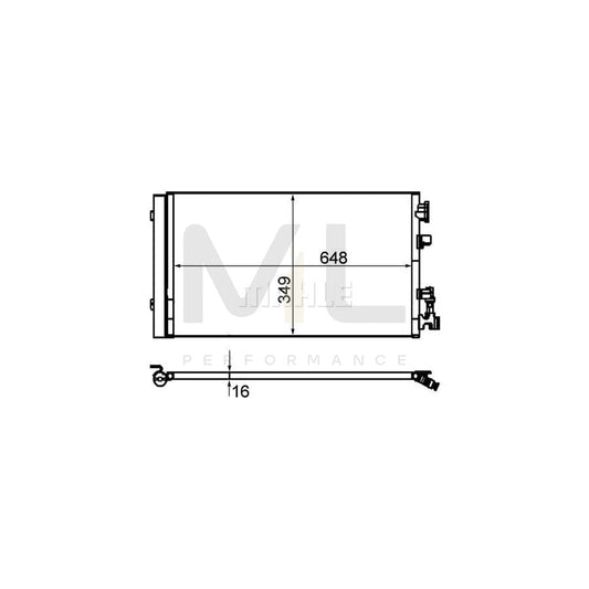 MAHLE ORIGINAL AC 630 000P Air conditioning condenser with dryer, with pressure switch | ML Performance Car Parts