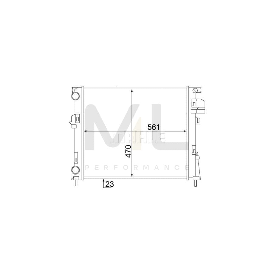 MAHLE ORIGINAL CR 1504 000S Engine radiator with screw, Mechanically jointed cooling fins, Manual Transmission | ML Performance Car Parts