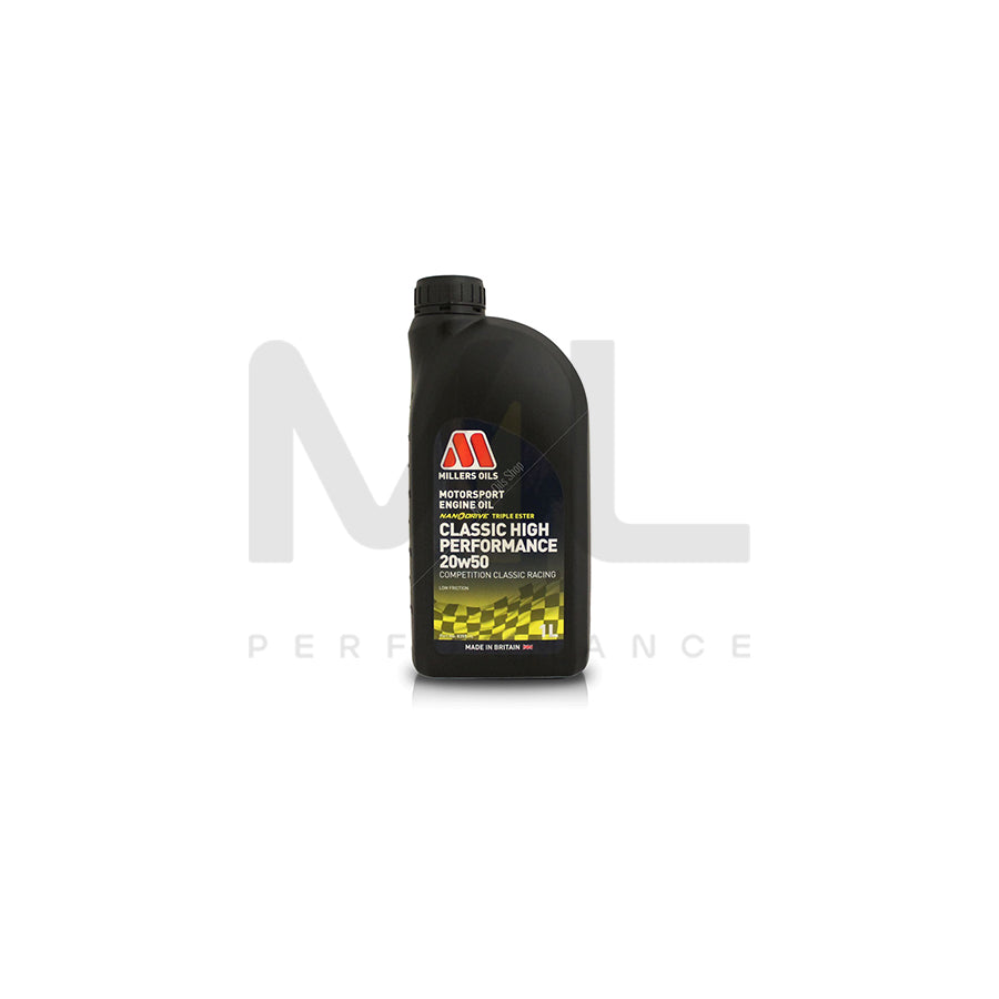 Millers Oils Motorsport Classic High Performance 20w-50 Fully Synthetic Engine Oil 1l | Engine Oil | ML Car Parts UK | ML Performance