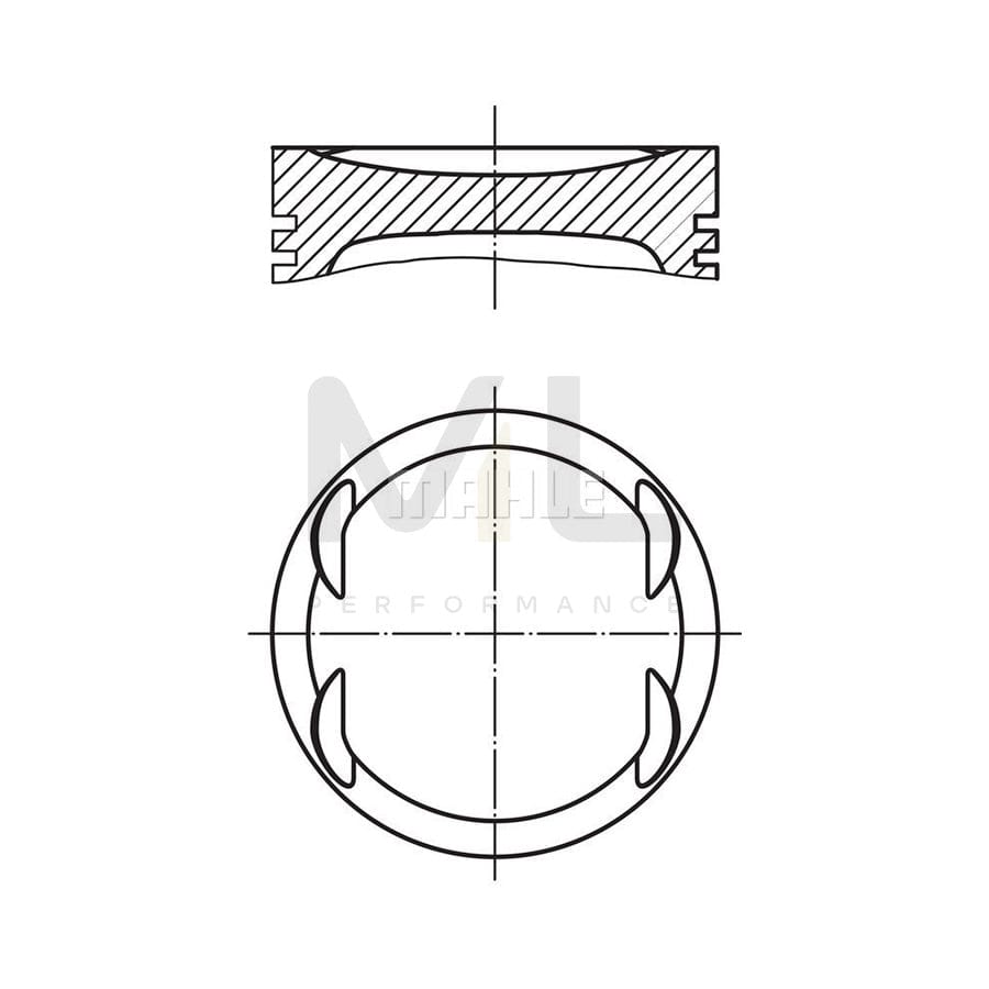 MAHLE ORIGINAL 012 19 00 Piston 73,4 mm | ML Performance Car Parts