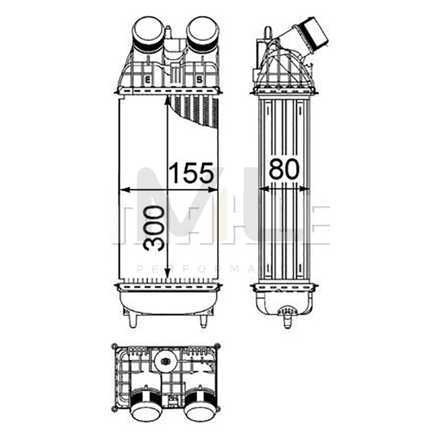 MAHLE ORIGINAL CI 210 000P Intercooler for PEUGEOT 207 | ML Performance Car Parts