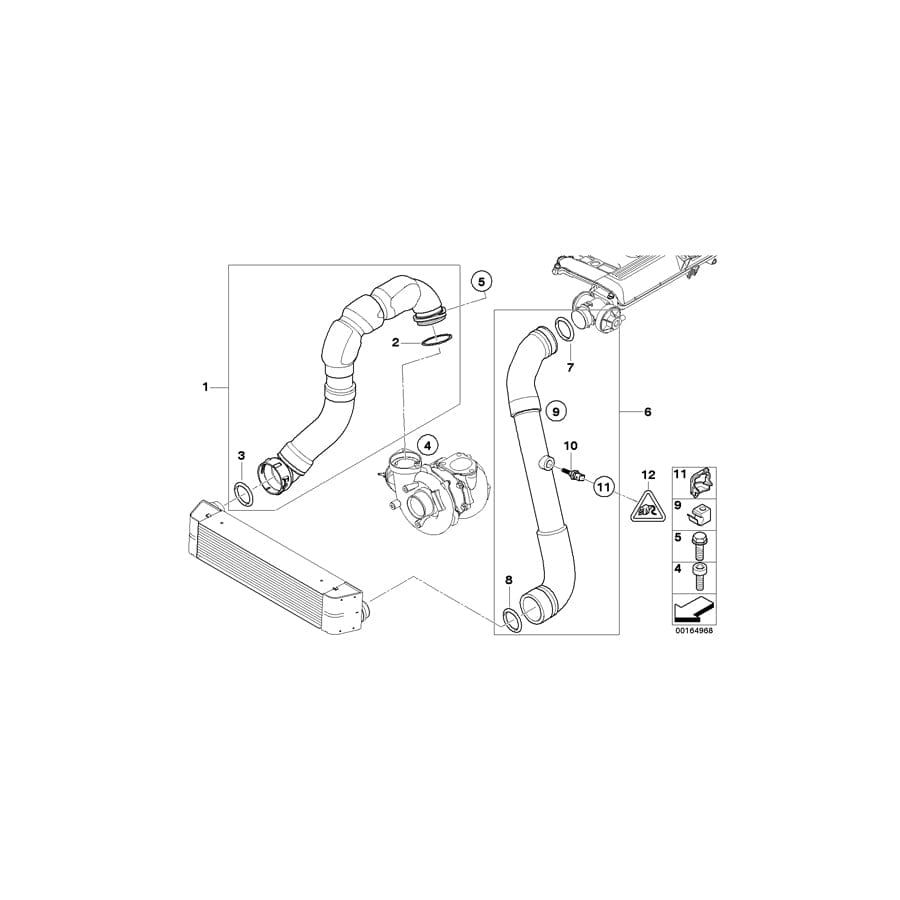 Genuine BMW 11617799400 E60 E61 Charge Air Line (Inc. 530d) | ML Performance UK Car Parts