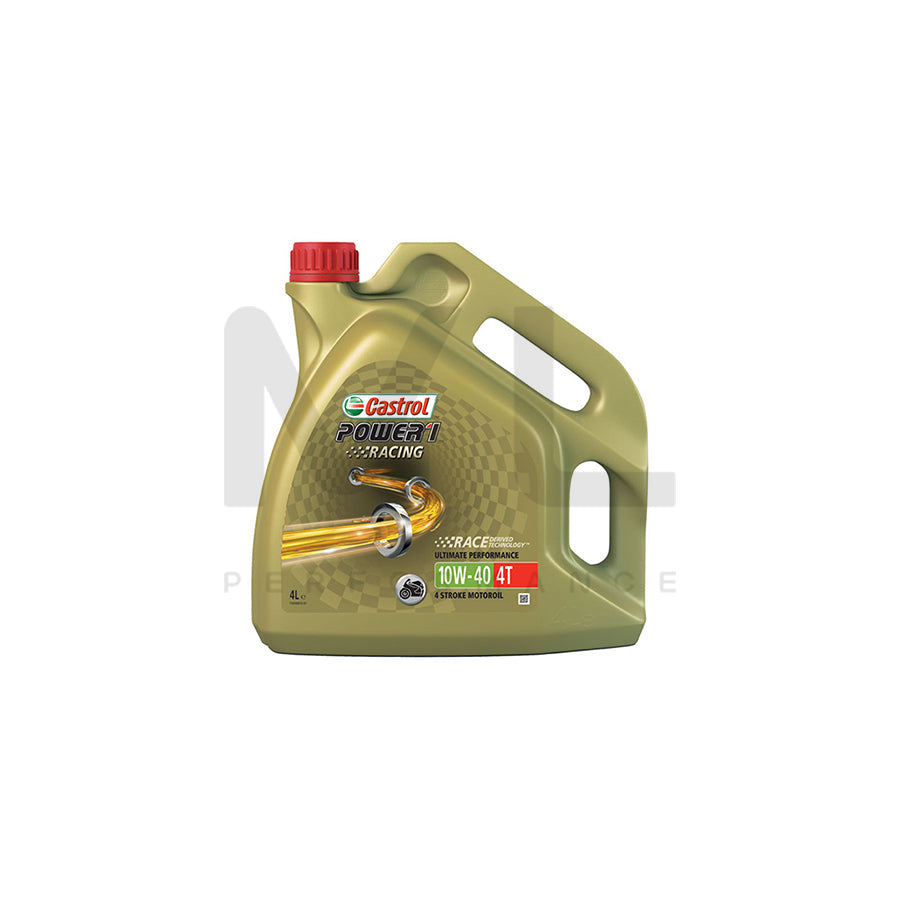 Castrol Power1 10W-40 Racing 4T Motorcycle 4 Stroke - 4Ltr Engine Oil ML Performance UK ML Car Parts