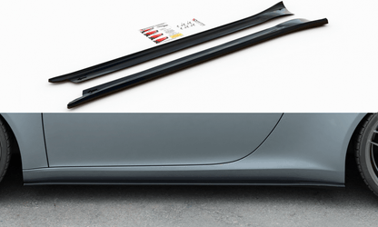 Maxton Design PO-911-991-SD1T Side Skirts Diffusers Porsche 911 Carrera 991 | ML Performance UK Car Parts