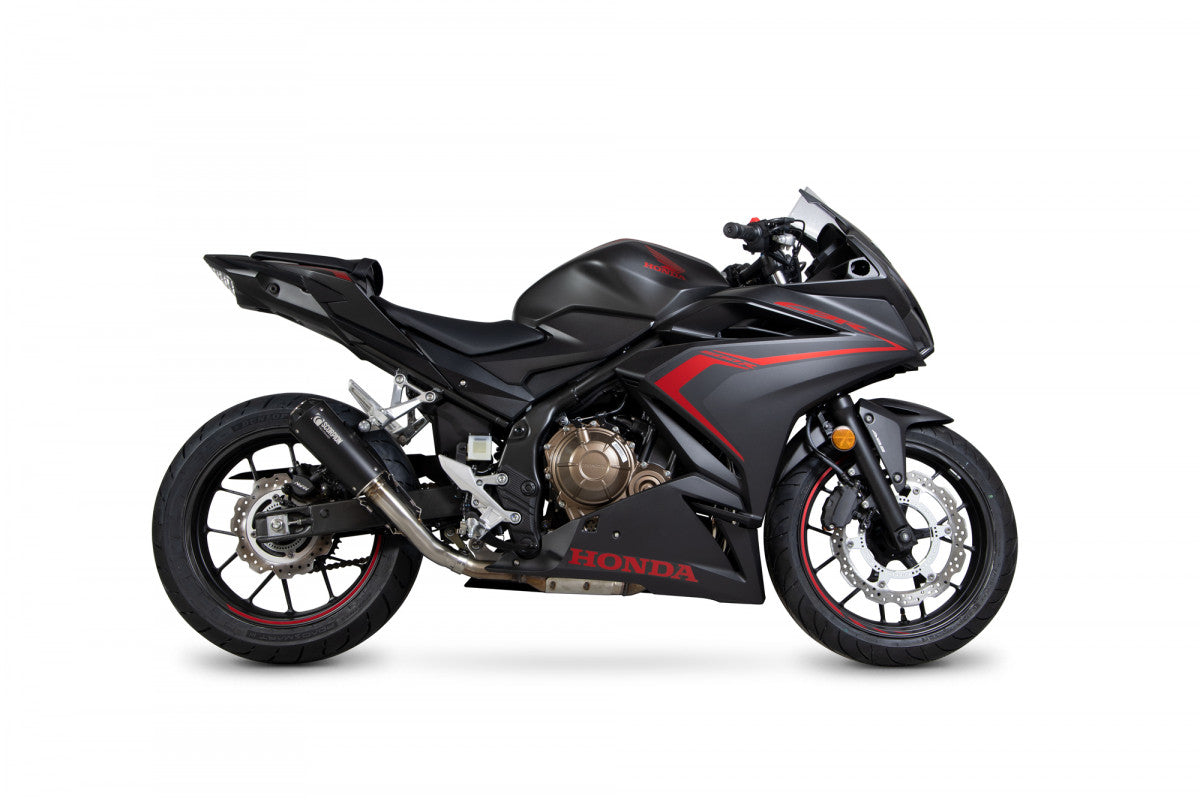 Scorpion PHA186BCER Honda CBR500 R Red Power Slip-On - Black Ceramic Coated Sleeve | ML Performance US US