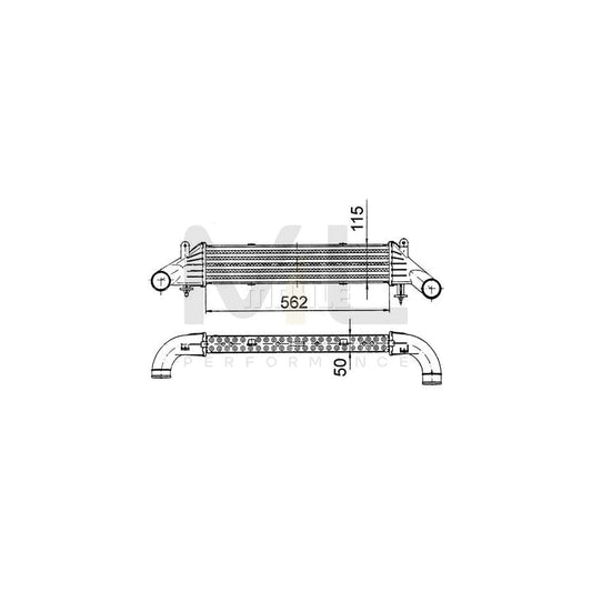 MAHLE ORIGINAL CI 107 000P Intercooler suitable for MERCEDES-BENZ SLK (R170) | ML Performance Car Parts