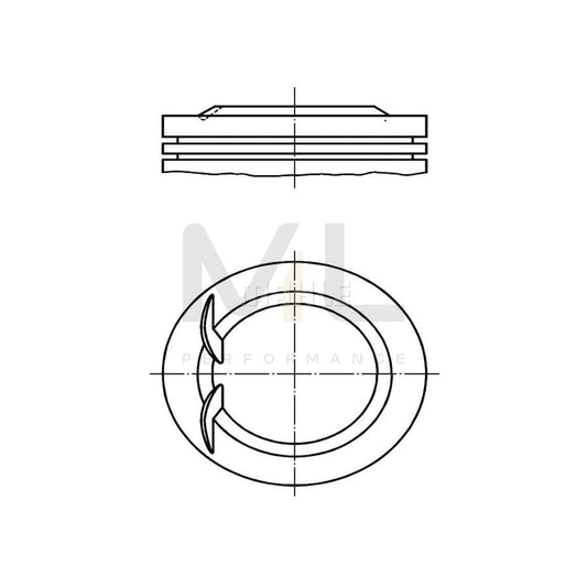 MAHLE ORIGINAL 011 02 00 Piston 77,6 mm, without cooling duct | ML Performance Car Parts