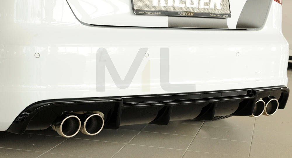 Rieger 00088142 Audi 8V A3 Rear Diffuser 6 | ML Performance UK Car Parts