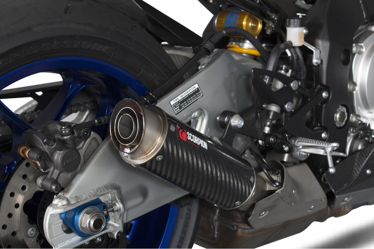 Scorpion YA1002CEM Yamaha Rp1-Gp Slip-On - Carbon Fibre Sleeve (YZF-R1 / YZF-R1 M) | ML Performance US US