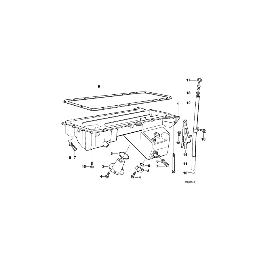 Genuine BMW 11131404656 E36 Oil Pan (Inc. M3) | ML Performance US Car Parts