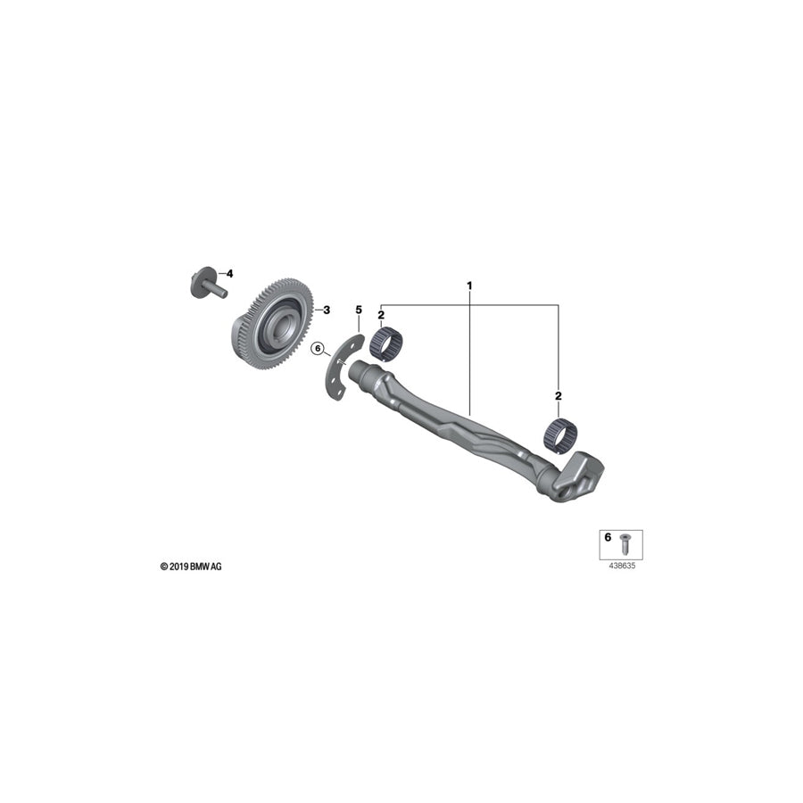 Genuine BMW 11278645453 F36 F23 F55 Compensating Shaft (Inc. 218i, Cooper & 418i) | ML Performance UK Car Parts