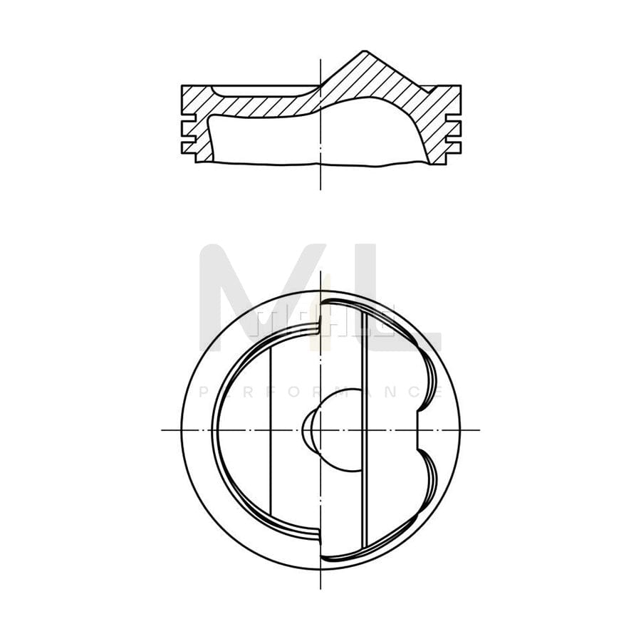 MAHLE ORIGINAL 028 04 00 Piston 76,51 mm, without cooling duct | ML Performance Car Parts