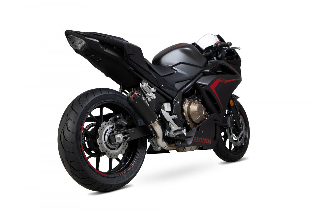 Scorpion PHA186BCER Honda CBR500 R Red Power Slip-On - Black Ceramic Coated Sleeve | ML Performance US US