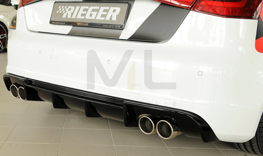 Rieger 00088142 Audi 8V A3 Rear Diffuser 3 | ML Performance UK Car Parts