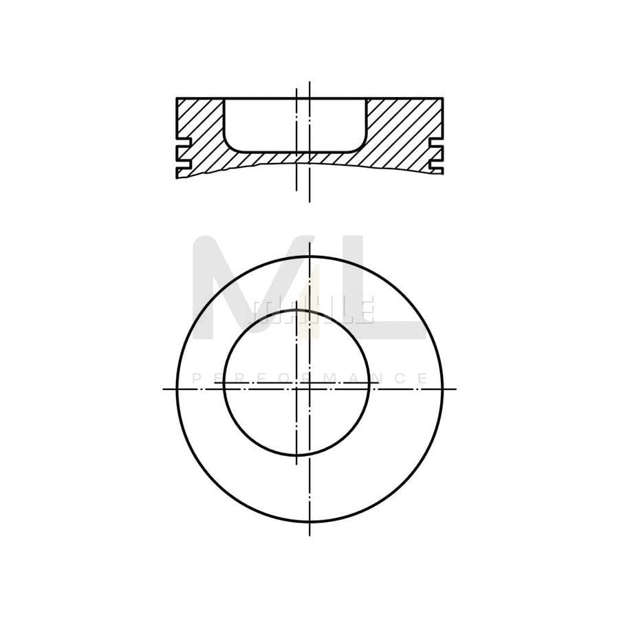 MAHLE ORIGINAL 043 78 00 Piston 91,48 mm, without cooling duct | ML Performance Car Parts