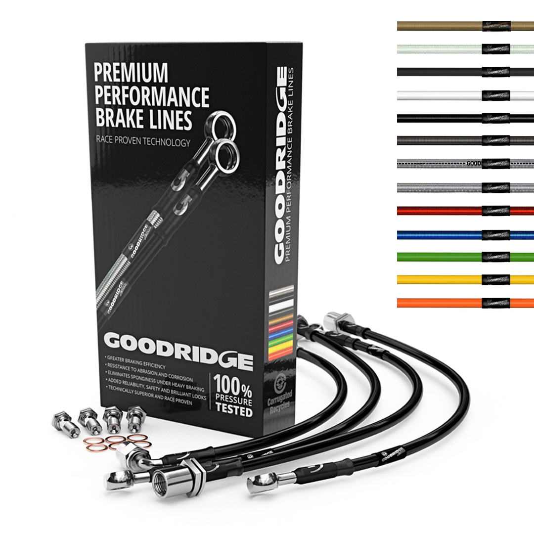 Goodridge SBW0351-4 BMW F97 F98 4 Line Braided Brake Hose Lines Kit (Inc. sDrive 18 d & xDrive M40 i)