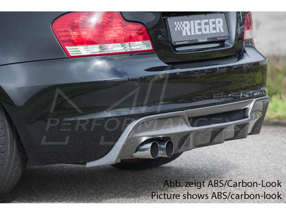 Rieger BMW 1 Series E82 E88 Rear Twin Exit Diffuser (Inc. 118i, 120i & 128i) - ML Performance UK