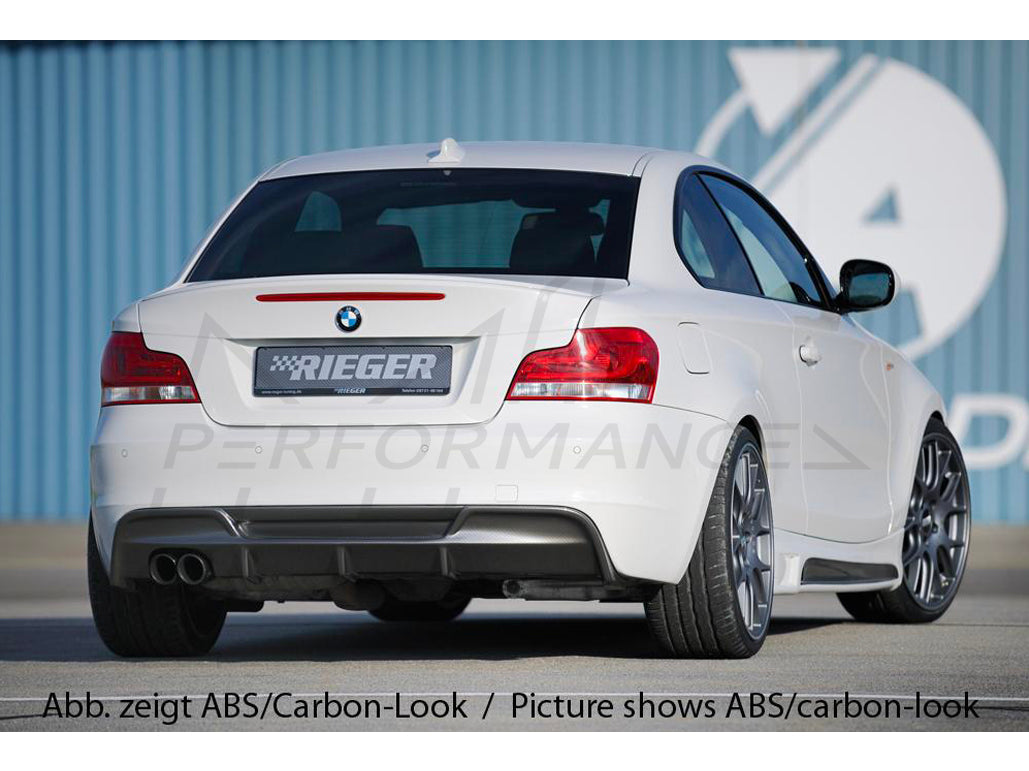 Rieger BMW 1 Series E82 E88 Rear Twin Exit Diffuser (Inc. 118i, 120i & 128i)