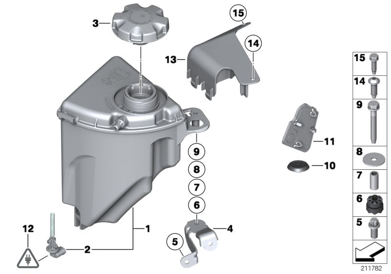 Genuine BMW 17137591903 Bracket Expansion Tank (Inc. 550i & 650i) | ML Performance US US Car Parts