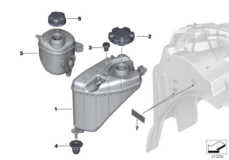 Genuine BMW 17139487210 G11 Expansion Tank (Inc. 740LiX, 750dX & 745Le) | ML Performance US US Car Parts