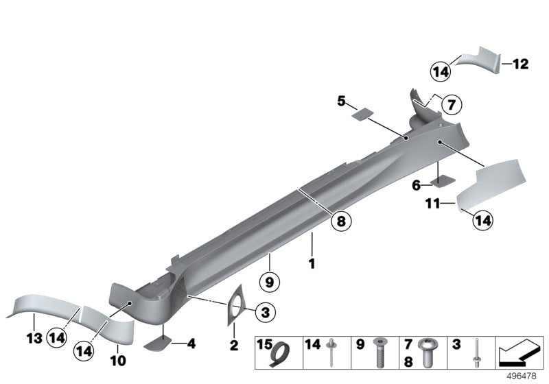 Genuine BMW 51778424918 Stone Chip Right SIDESKIRT REAR (Inc. M6 GT3) | ML Performance US US Car Parts