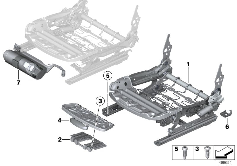 Genuine BMW 52107243527 Electrical Seat Mechanism, Left (Inc. 125d, 320iX & 418d) | ML Performance US US Car Parts