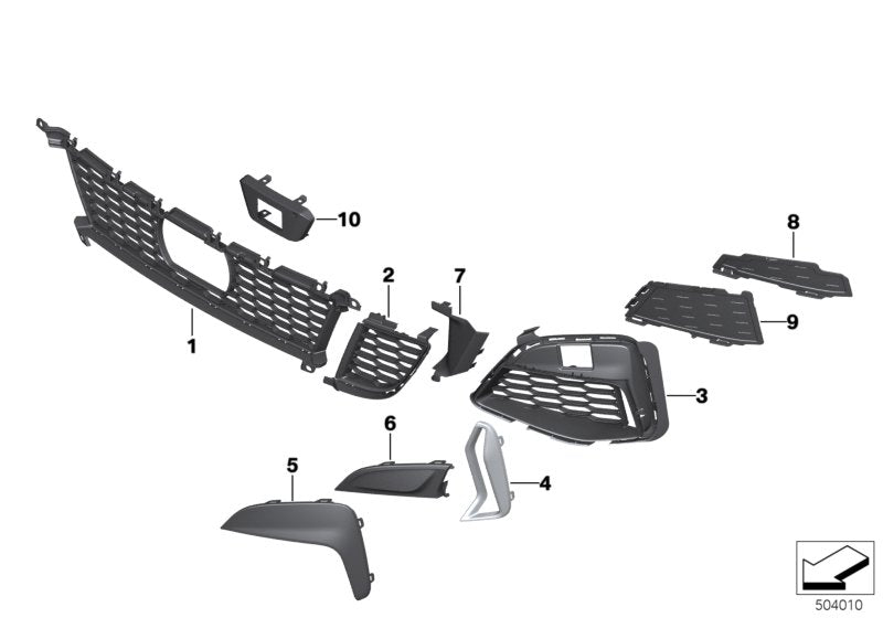 Genuine BMW 51118075605 G20 G21 TriCover, Grill, Left (Inc. M340i & M340iX) | ML Performance US US Car Parts